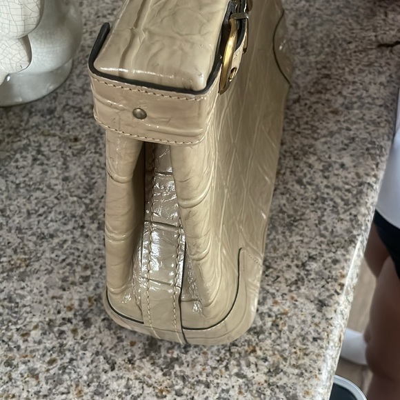 Parklane croc beige gold key lock Hermesstyle vintage bag large hard case “14 - Picture 5 of 10